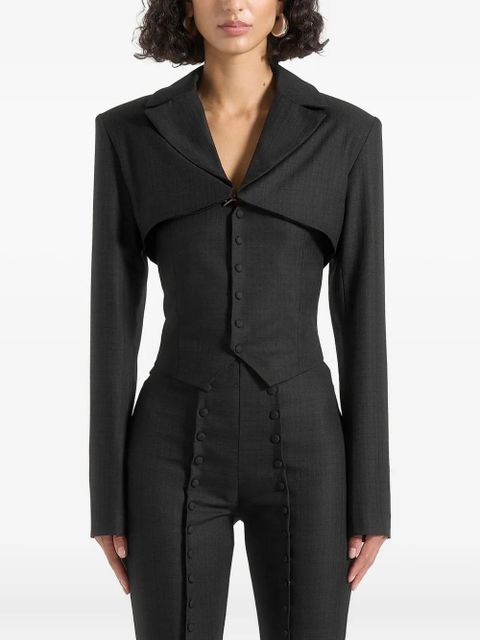 Manière De Voir Lise cropped tailored blazer set - Black - zdjęcie produktu nr 1