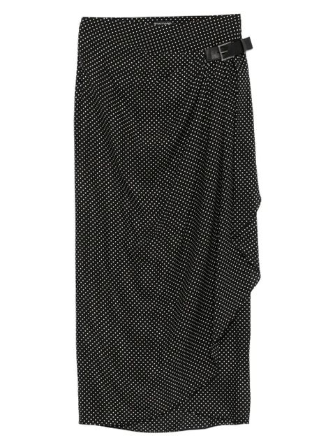 TOM FORD polka-dot buckled midi skirt - Black - zdjęcie produktu nr 1