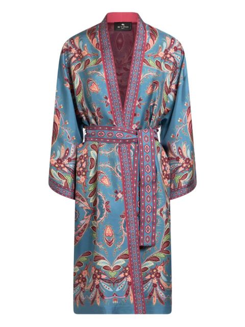 ETRO Kesa paisley-print belted coat - Blue - zdjęcie produktu nr 1