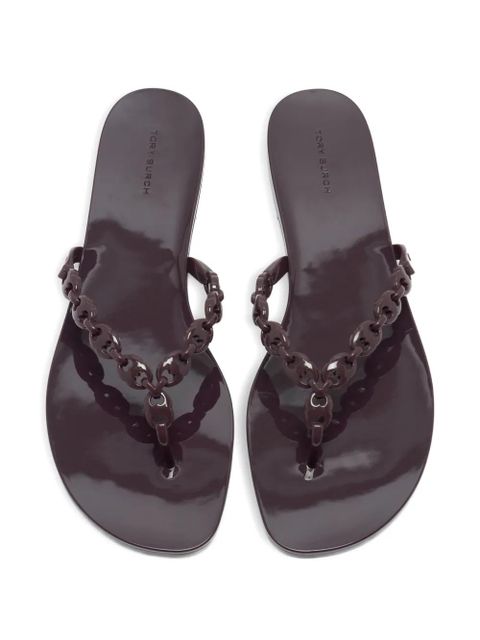 Tory Burch Gemini Link jelly flip-flops - Red