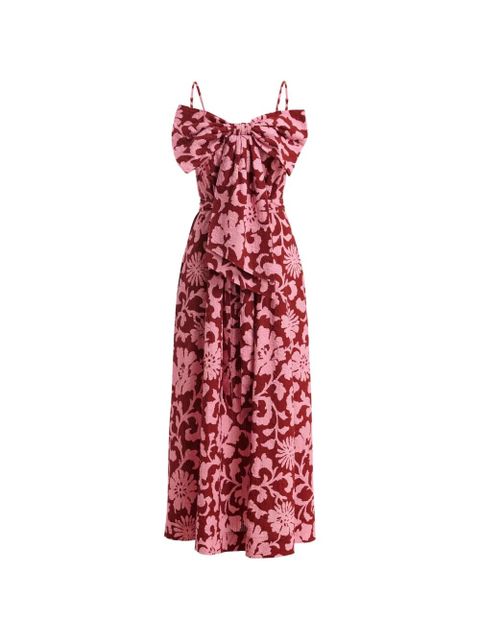 Essentiel Antwerp floral-print bow-detail dress - Red - zdjęcie produktu nr 1