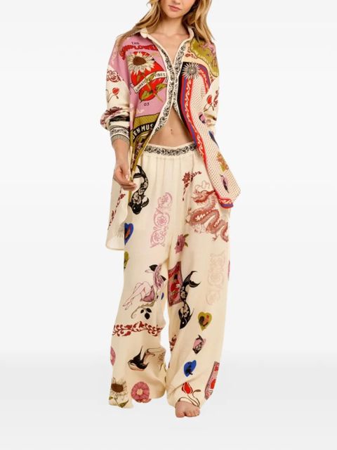 Agua By Agua Bendita Winter Matches printed trousers - Neutrals - zdjęcie produktu nr 2