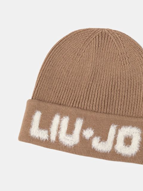 Liu Jo czapka z wełną kolor beżowy 2F5059.M0300 - zdjęcie produktu nr 2