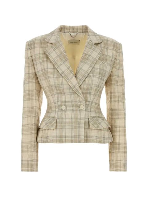 Magda Butrym check-pattern double-breasted blazer - Neutrals - zdjęcie produktu nr 1