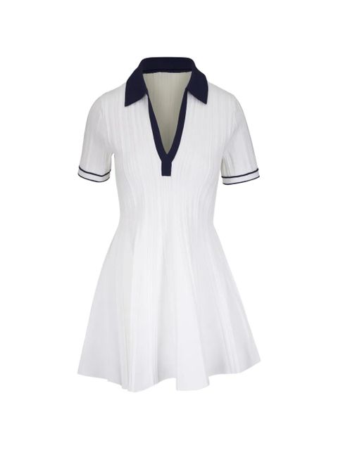 Simkhai ribbed-knit striped dress - White - zdjęcie produktu nr 1