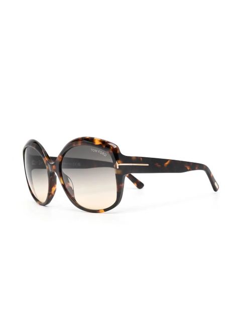 TOM FORD Eyewear Chiara cat-eye sunglasses - Brown - zdjęcie produktu nr 2