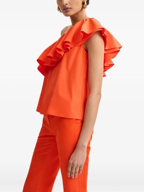 Essentiel Antwerp ruffled asymmetric blouse - Orange