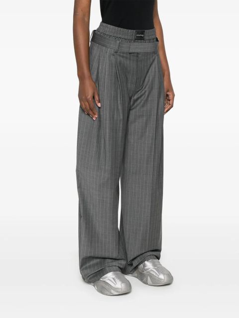 Alexander Wang boxer-detail pleated trousers - Grey