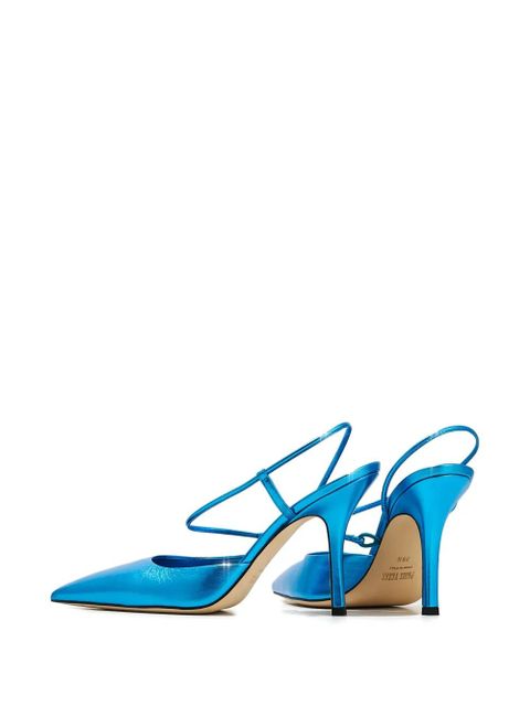 Paris Texas 95mm Anita pointed leather pumps - Blue - zdjęcie produktu nr 2