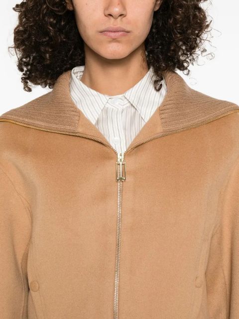 Victoria Beckham wool-blend cropped jacket - Brown