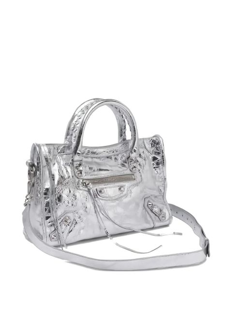 Balenciaga Le City metallic leather tote bag - Silver