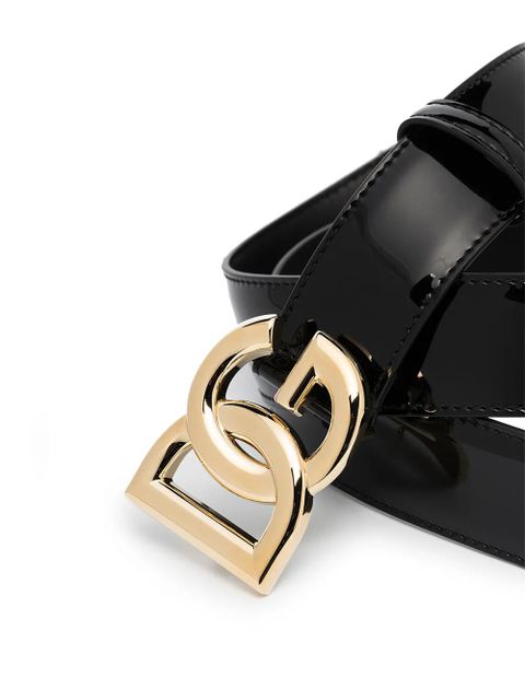 Dolce & Gabbana DG logo leather belt - Black - zdjęcie produktu nr 2
