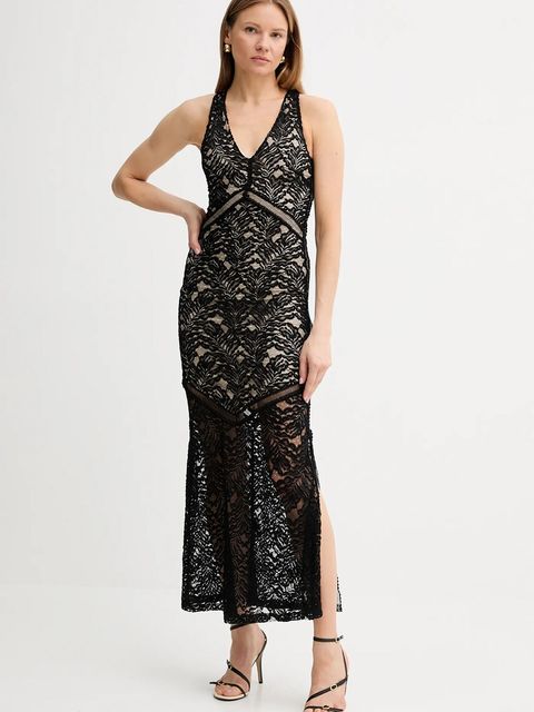 Guess sukienka CHRISTEL kolor czarny maxi dopasowana W5GK37 KCS90