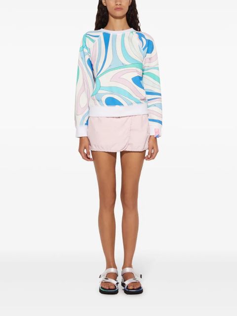PUCCI Marmo-print cotton sweatshirt - Blue - zdjęcie produktu nr 2