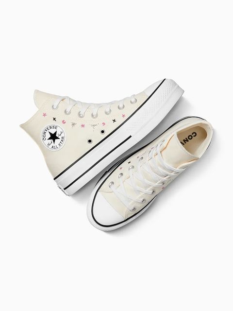 Converse trampki Chuck Taylor All Star Lift kolor beżowy A13522C