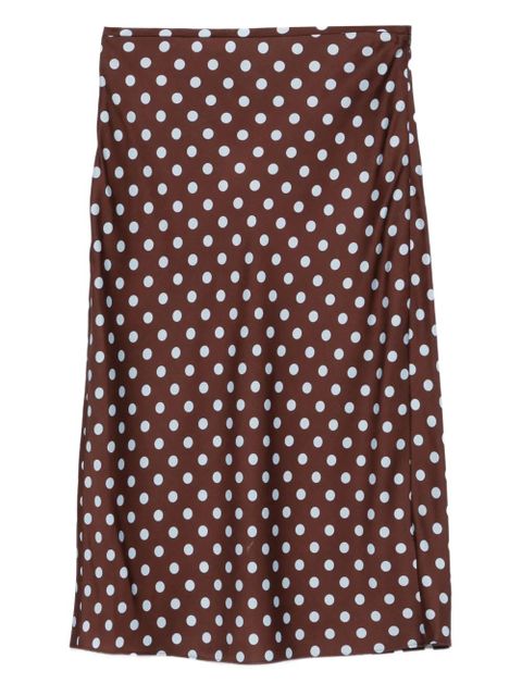 Posse polka-dot midi skirt - Brown - zdjęcie produktu nr 1