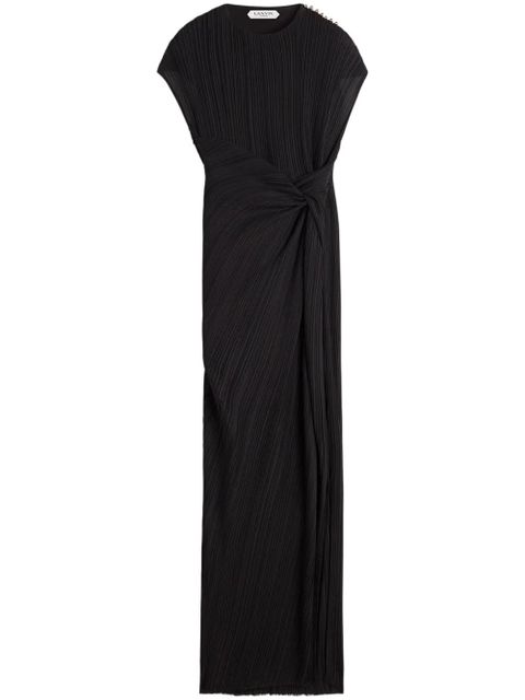Lanvin twist-detailing midi dress - Black - zdjęcie produktu nr 1