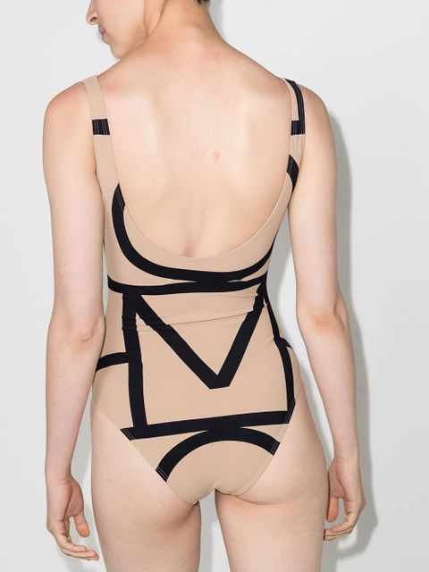 TOTEME monogram-print swimsuit - 910 MONOGRAM 910