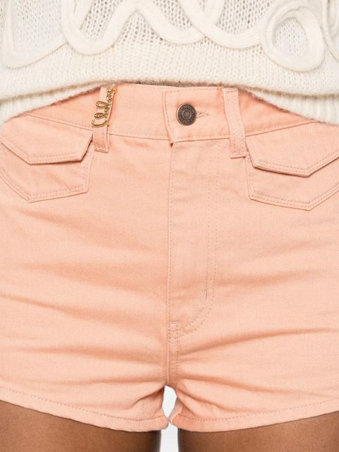 Chloé logo-plaque shorts - Orange - zdjęcie produktu nr 2