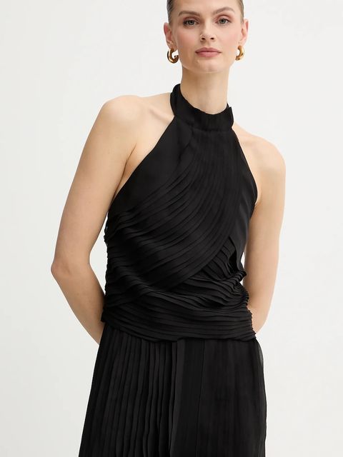 BOSS kombinezon kolor czarny z dekoltem okrągłym 50549630