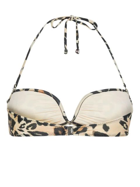 Nanushka leopard-print bikini top - Neutrals - zdjęcie produktu nr 2