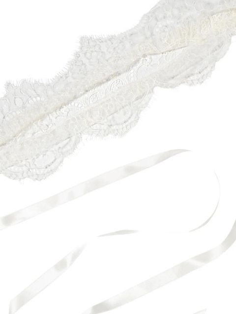 Jennifer Behr Emeline lace headwrap - White - zdjęcie produktu nr 2