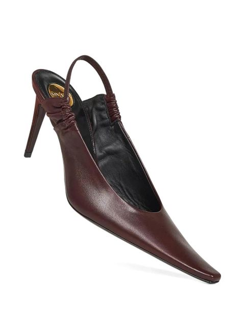 Saint Laurent 75mm Anne-Marie slingback pumps - Red