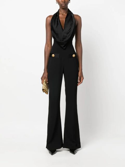Balmain off-shoulder sleeveless jumpsuit - Black