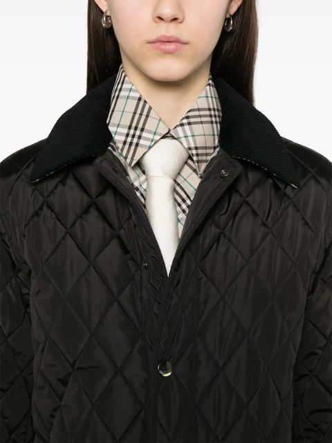 Burberry quilted parka coat - Black