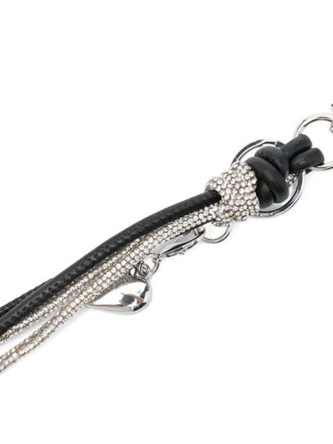 Maje heart-charm tassel keyring - Silver