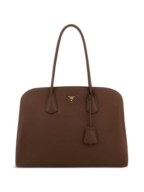 Prada leather tote bag - Brown - zdjęcie produktu nr 1