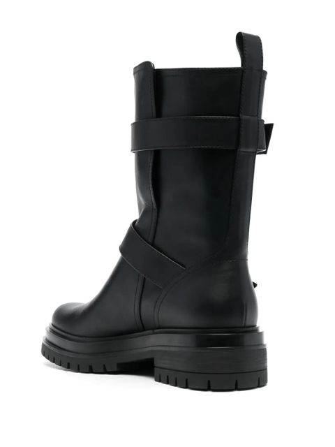 Gianvito Rossi Amphibian buckled biker boots - Black - zdjęcie produktu nr 2