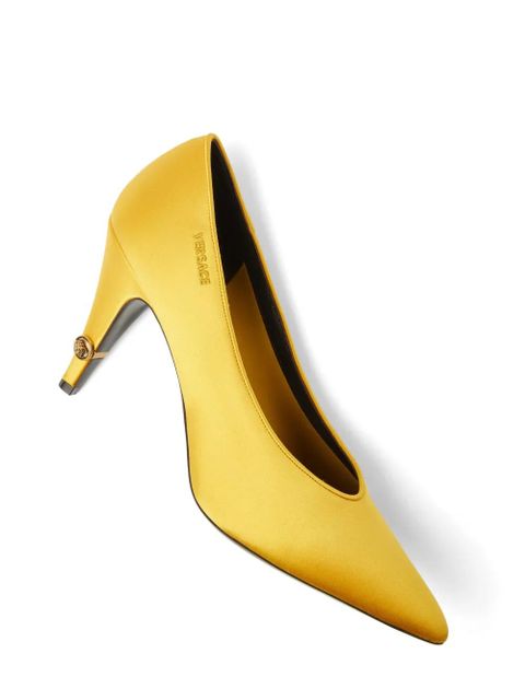 Versace Gianni satin pumps 90 mm - Yellow