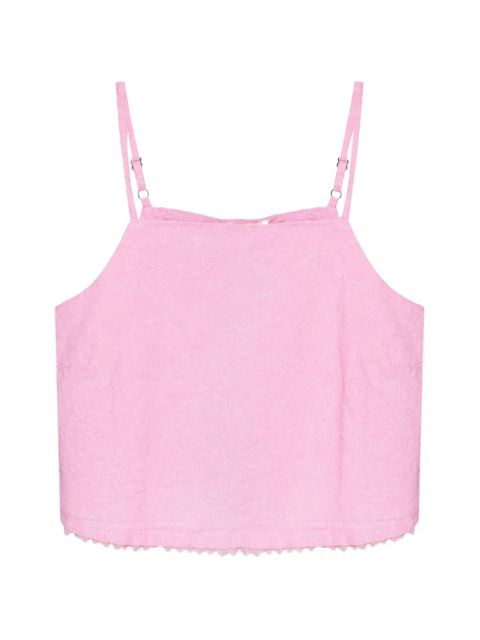 American Vintage lace trim crop top - Pink - zdjęcie produktu nr 1