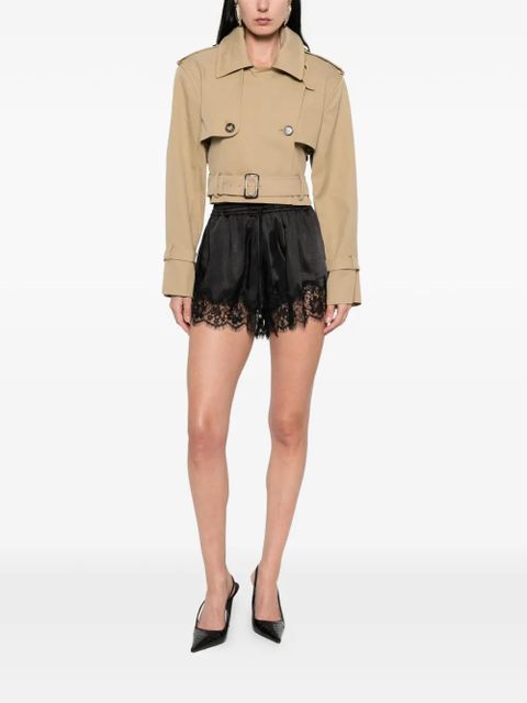 Self-Portrait lace-trim shorts - Black - zdjęcie produktu nr 2