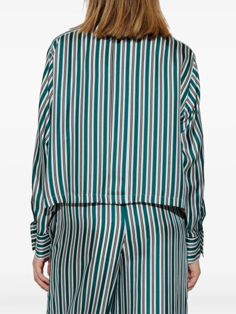 Max Mara striped collar shirt - Green