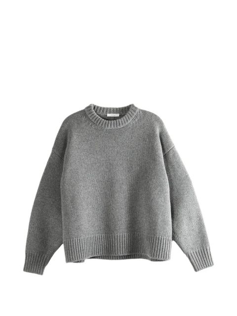 The Row Ophelia ribbed crew-neck sweater - Grey - zdjęcie produktu nr 1