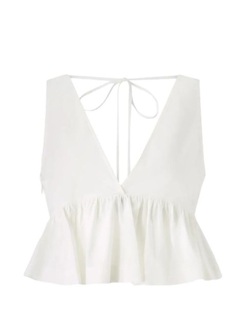 PINKO V-neck peplum top - White - zdjęcie produktu nr 1