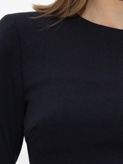 Victoria Beckham long-sleeve fitted dress - Blue