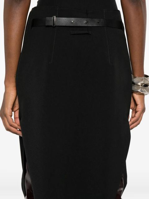 Jean Paul Gaultier asymmetric midi skirt - Black