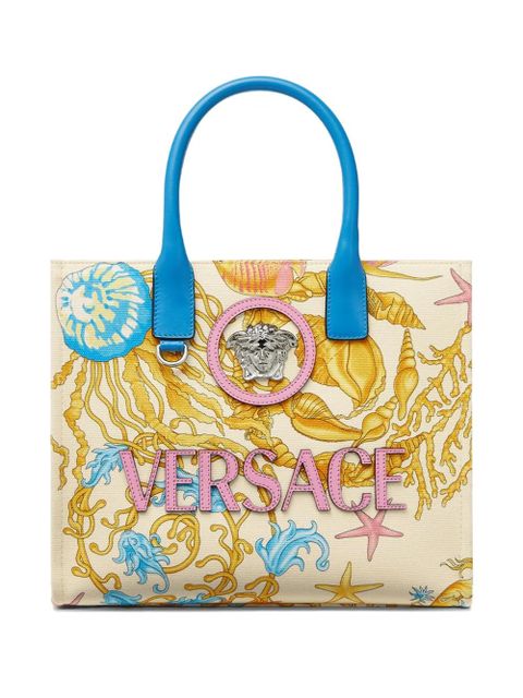 Versace Underwater Barocco canvas tote bag - Neutrals - zdjęcie produktu nr 1