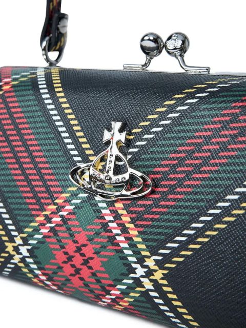 Vivienne Westwood XL Doll plaid tote bag - Black
