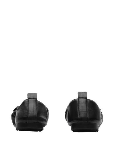 Burberry leather fawn loafers - Black