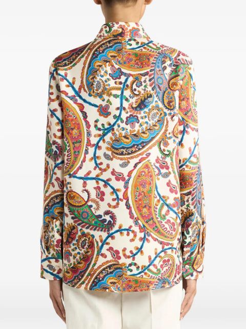 ETRO paisley-print silk shirt - White