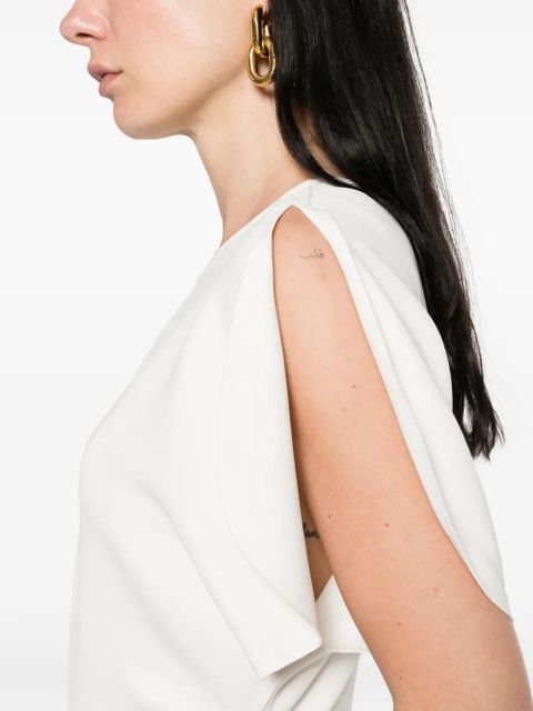 Victoria Beckham gathered-waist midi dress - White