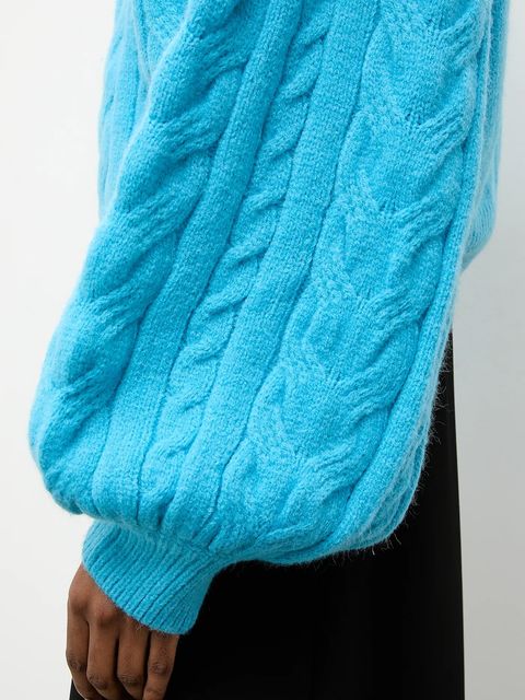 Answear.LAB sweter z wełną damski kolor niebieski ciepły