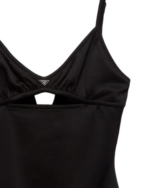 Prada triangle-logo cut-out swimsuit - Black - zdjęcie produktu nr 2