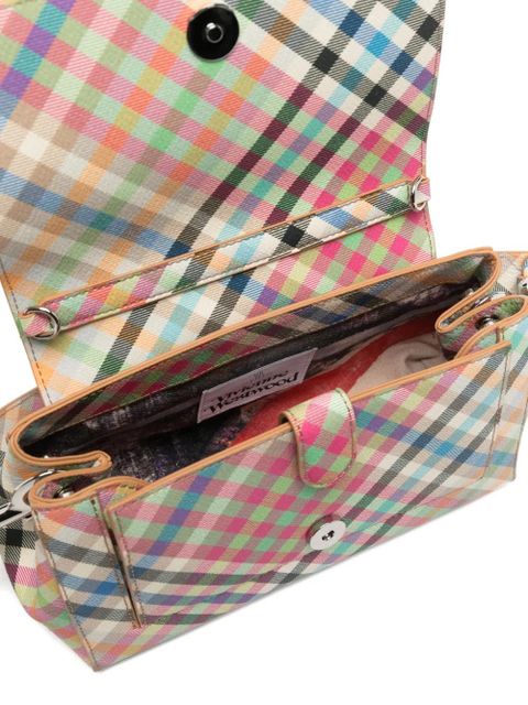 Vivienne Westwood medium Hazel check-pattern shoulder bag - Pink
