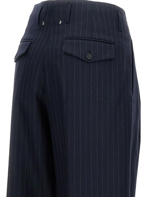 Golden Goose pinstripe pleated trousers - Blue