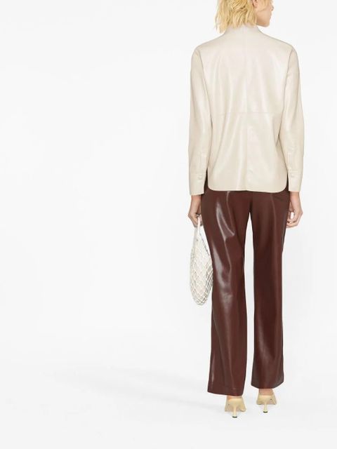 Nanushka coated long-sleeve shirt - Neutrals